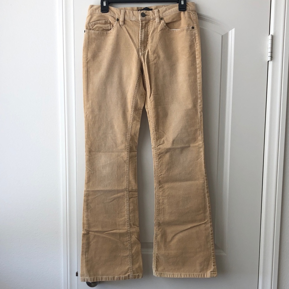 Express Beige Corduroy Flare Pants